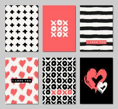 Valentine's Day Designs Set Stock Illustration