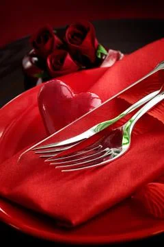 Valentines day dinner Stock Photos