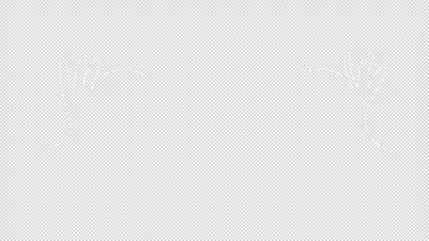 Valentine's Day Doodle Alpha Background Stock Footage 169909623