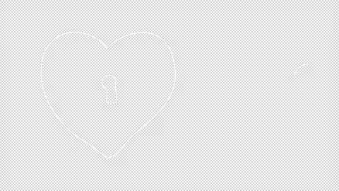 Valentine's Day Doodle Alpha Background Stock Footage 169909665