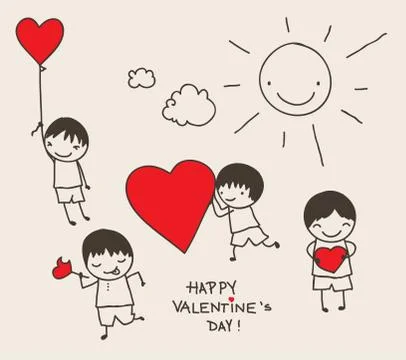 Valentine's Day doodle Stock Illustration