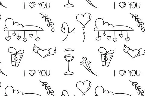 Valentine's Day doodle Stock Illustration