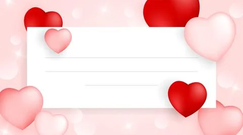 Valentines day empty card background with heart. Vector illustration. Wallpaper Stock Illustration