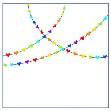 Valentine's Day. Empty frame with empty space for an inscription and a self-m Stock Illustration