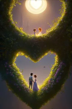 Valentine´s day evolution Stock Illustration