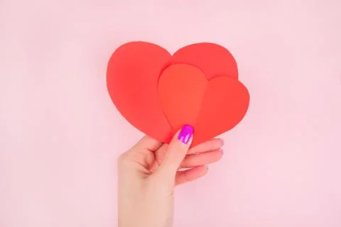 Valentines day flatlay Stock Photos