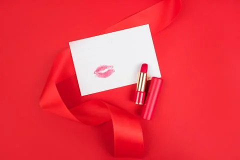 Valentines day flatlay Stock Photos