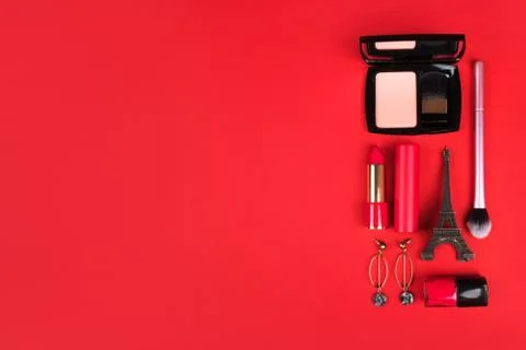 Valentines day flatlay Stock Photos