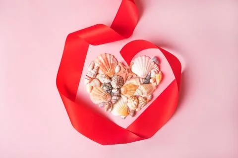 Valentines day flatlay Stock Photos