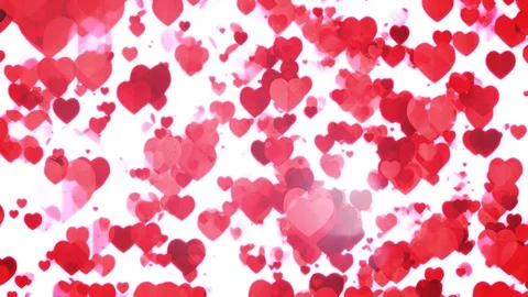 Valentine's day Floating Hearts Background Loop Stock Footage 97642645