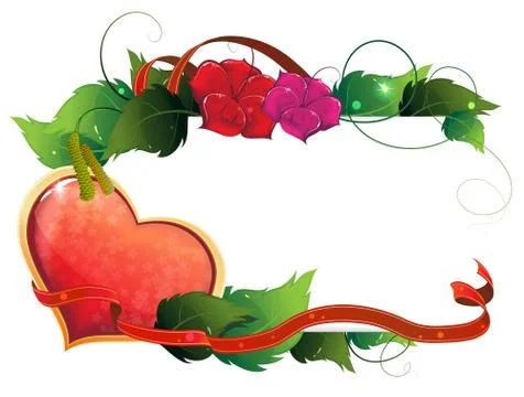 Valentines Day floral background Stock Illustration