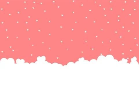 Valentines day. flying heart with on pink background. Stock Illustration