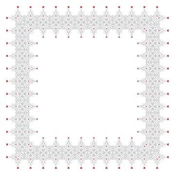 Valentine's Day Frame With Hearts Stock Illustration