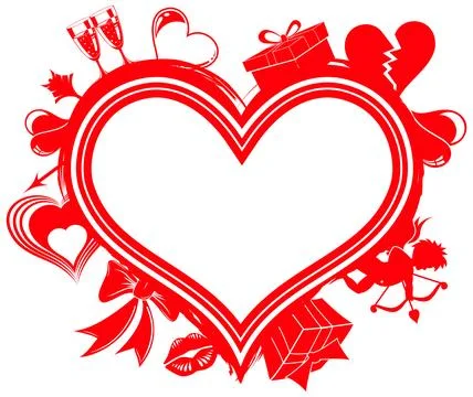 Valentines Day Frame Stock Illustration