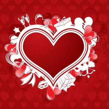 Valentines Day Frame Stock Illustration