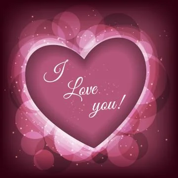 Valentine's day frame vector background with heart Stock Illustration