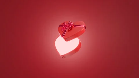 Valentine's Day gift box Video stock 297632369