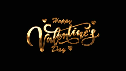 Valentines day gold Stock Footage 230267944