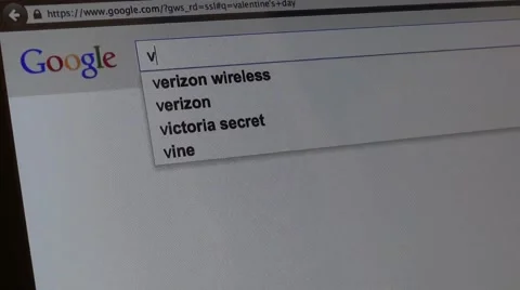 Valentine's Day google search Stock Footage 45588708