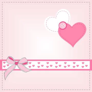 Valentine's Day greeting card Illustrazione stock