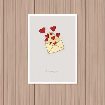 Valentine's day greeting card Stock Illustration