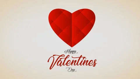 Valentines day Greetings motion graphics background 4K Stock Footage 284961092