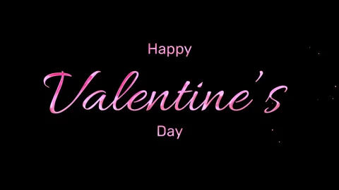 Valentine's Day Handwritten Animated Text in pink Color. Stock Footage 296485030