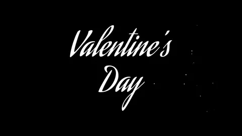 Valentine's Day Handwritten Animated Text in white Color Stock Footage 296516755