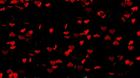 Valentines Day - Heart Confetti Stock Footage 95236