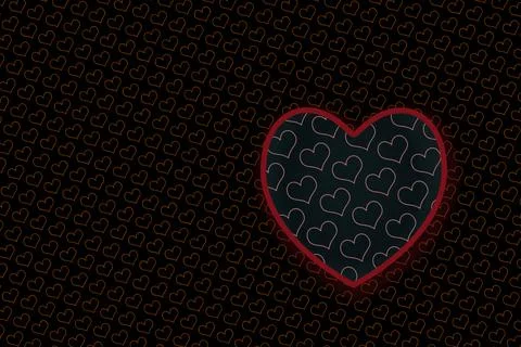 Valentines day heart icon pattern background. Love romantic theme. Abstract t Illustrazione stock