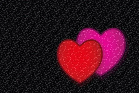 Valentines day heart icon pattern background. Love romantic theme. Abstract t 스톡 일러스트