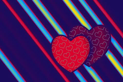 Valentines day heart icon pattern background. Love romantic theme. Abstract t Stock Photos