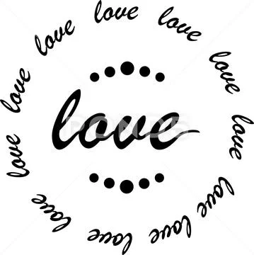 Valentines Day Heart Love Circle Stock Illustration