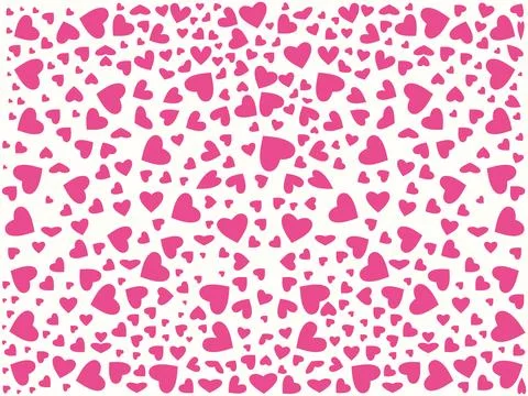 Valentine's Day Heart Pattern Background Stock Illustration