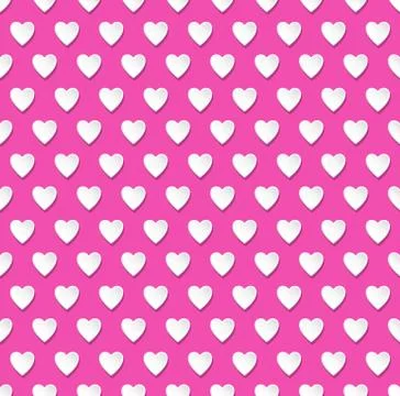 Valentine's day heart patterned background Stock Illustration