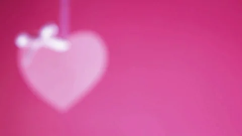 Valentines Day Heart on Pink Background Stock Footage 72387828