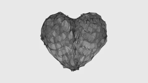 Valentine's Day Heart Pulsing with Plexus Effect. Video stock 84908978