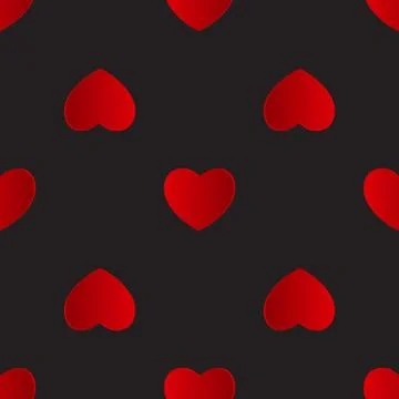 Valentines Day Heart Seamless Pattern Background. Vector Illustration Stock Illustration