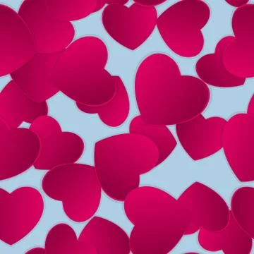 Valentines Day Heart Seamless Pattern Background. Vector Illustration Illustrazione stock