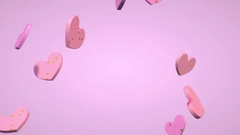 Valentine's Day Heart Shape Drops Stock Footage 147129461