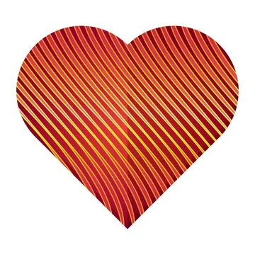 Valentines Day heart shape fine diagonal lines love romantic element red Ilustración de archivo