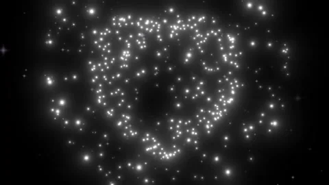 Valentines day heart shape frame golden sparkle particle  alpha channel loo.. Stock-Footage 316048985