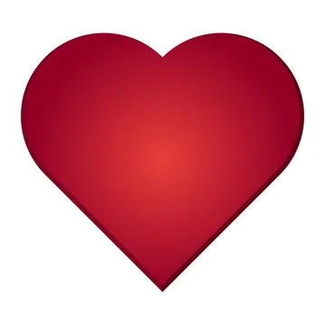 Valentines Day heart shape gradient love romantic red design element Ilustración de archivo