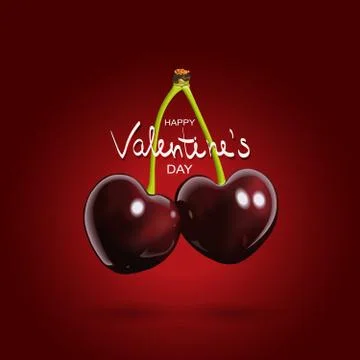 Valentines day with heart. Vector. Red heart on dark red background Stock Illustration