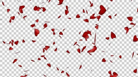 Valentines Day hearts with alpha channel Full HD Stock Footage