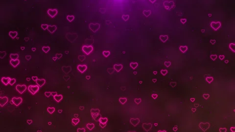 Valentine's Day Hearts Falling Stock Footage 168724283