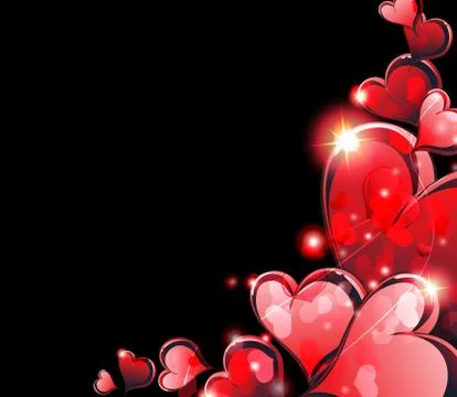 Valentine's Day hearts Stock Illustration