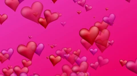 Valentine's Day Hearts Loop Stock Footage 18181382
