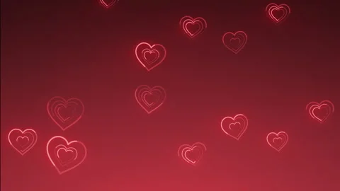 Valentines Day Hearts Seamlessly Looping Stock Footage 297744684