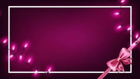 Valentine's day illumination string lights Stock Illustration